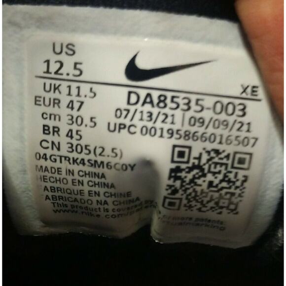 Nike size 12.5 Air Zoom Structure 24 DA8535 003 Black / Pure Platinum main image 9